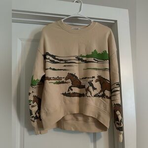 Daydreamer Cream Horse Graphic Sweatshirt